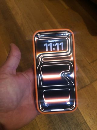 Funda iPhone 17 Pro Focus Pixels Naranja