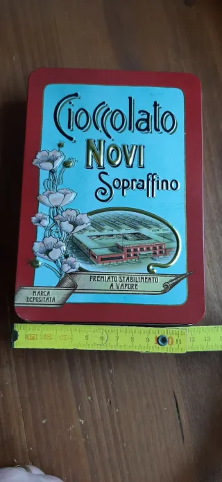Scatola Latta Cioccolato Novi Sopraffino
