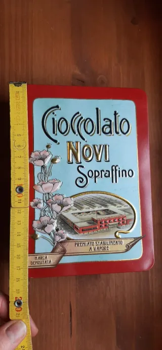 Scatola Latta Cioccolato Novi Sopraffino