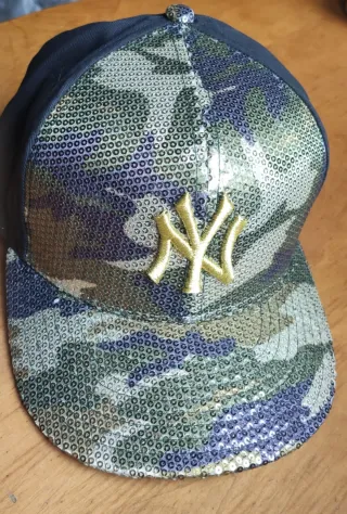 Gorra New York Yankees lentejuelas camuflaje
