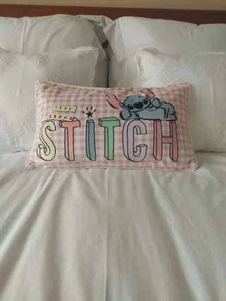 Funda de cojín Stitch a cuadros