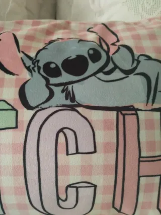 Funda de cojín Stitch a cuadros