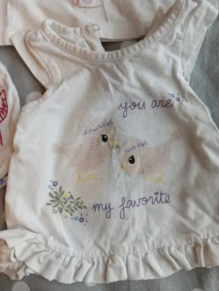 Lote 4 Camisetas Bebé 2-4 Meses