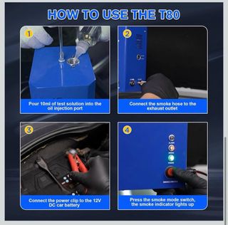 MRCARTOOL Máquina de Humo automotriz T80 Detector