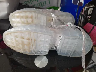 Zapatillas Brillantes Plata para Bailar