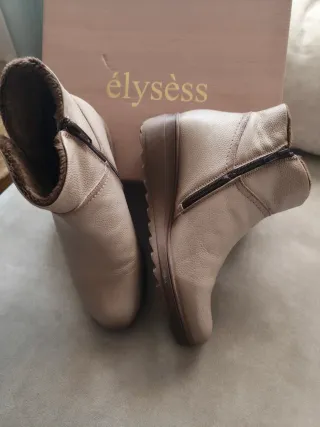 Botines de piel mujer Elysess beige