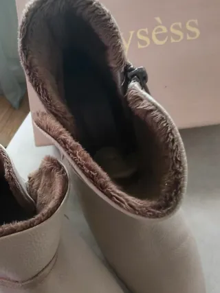 Botines de piel mujer Elysess beige