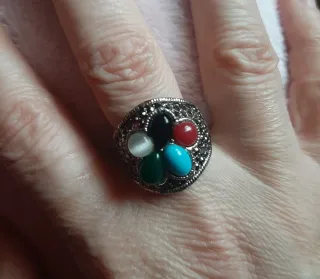 Anillo Plata 18mm Multicolor