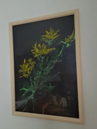 Dipinto su cartoncino fiori gialli