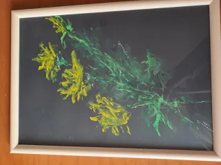 Dipinto su cartoncino fiori gialli