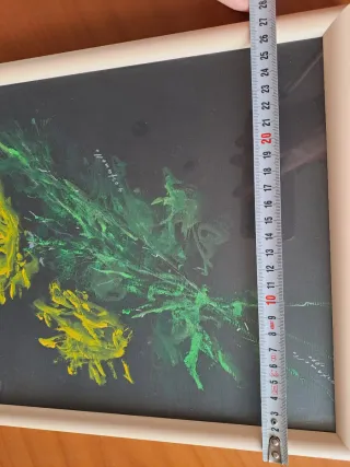 Dipinto su cartoncino fiori gialli