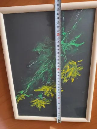 Dipinto su cartoncino fiori gialli