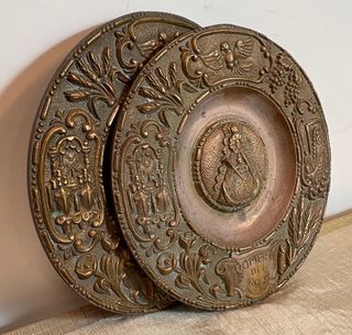 Coppia di Piatti in Bronzo Romería del Rocío