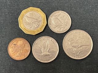 Set 5 Monete Capo Verde 1994 Uccelli