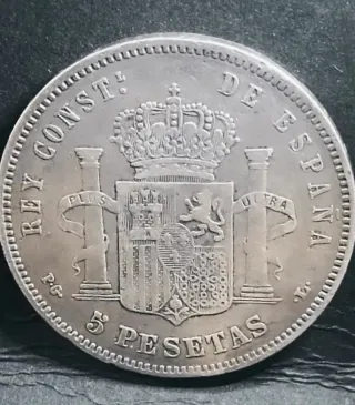 5 Pesetas Alfonso XIII 1893 Plata