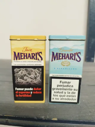 Tabaco Cajita Mehari's amarilla vacía