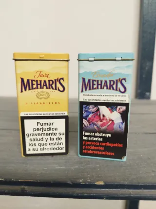 Tabaco Cajita Mehari's amarilla vacía