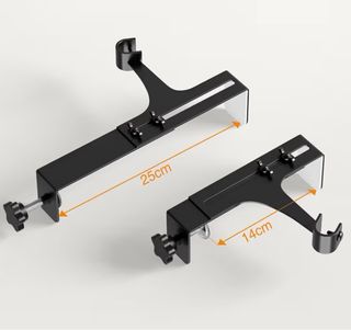 Soporte metálico para barra de cortina