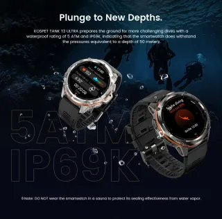 KOSPET TANK T3 Ultra GPS Smartwatch Impermeabile