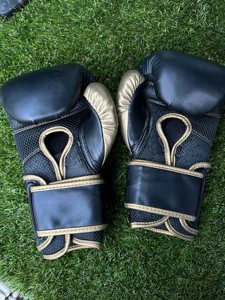 Luvas Boxe Everlast Powerlock Pretas/Douradas