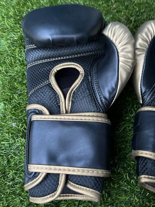 Luvas Boxe Everlast Powerlock Pretas/Douradas