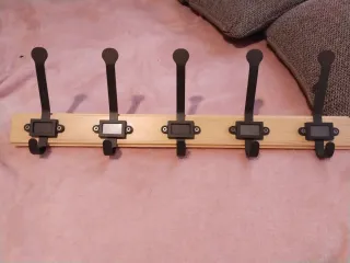 Perchero Ikea Madera y Metal Negro