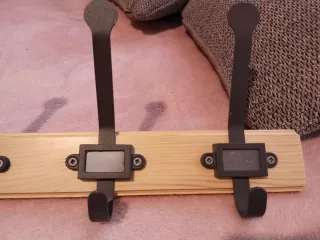 Perchero Ikea Madera y Metal Negro