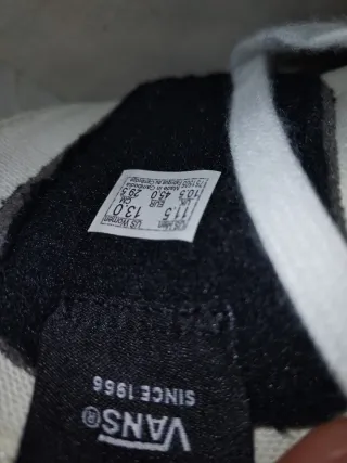 Scarpe Vans nere e bianche taglia 45