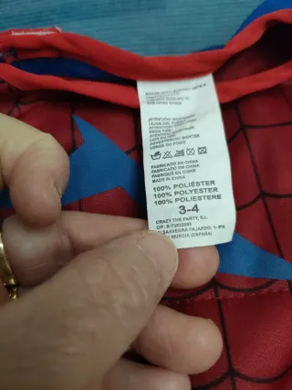 Disfraz Spiderman niño Talla 3-4