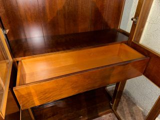 Vitrina de madera y cristal