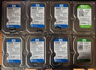 Lote 6 Discos Duros WD 500GB y 1TB