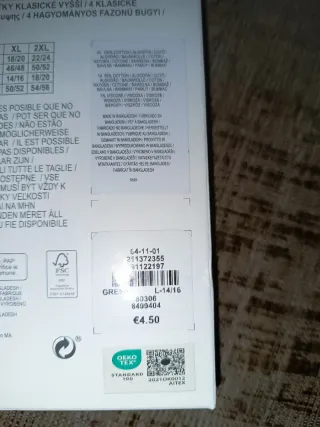 Braguitas Primark Talla L (Pack 3)