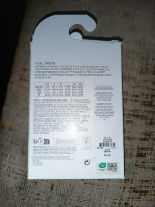 Braguitas Primark Talla L (Pack 3)