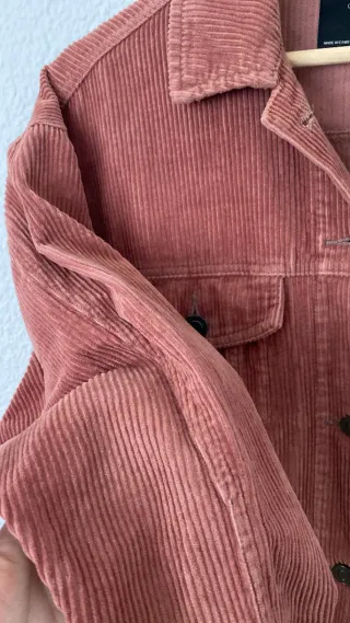 Sobrecamisa pana rosa oversized XS