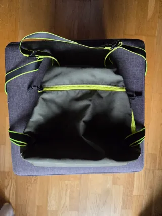 Bolso Mochila antirobo Misako Gris y Verde