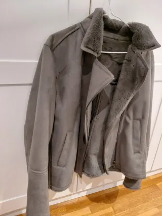Cazadora Adolfo Dominguez Antelina Gris Forrada Pe