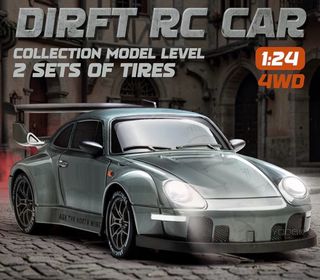 Coche RC Drift Escala 1:24 Gris