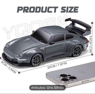 Coche RC Drift Escala 1:24 Gris