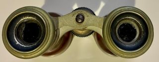 Prismáticos teatro antiguos latón y madera
