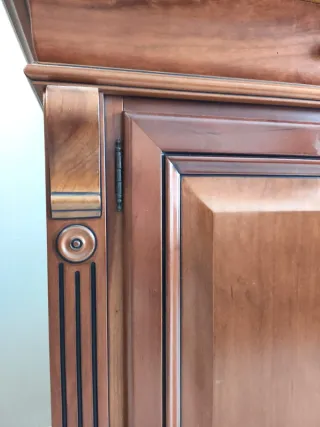 Mueble Comedor Vitrina Madera y Cristal