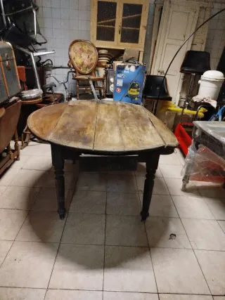 Mesa tocinera alas madera restaurar original