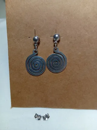 Pendientes plata 925 espiral