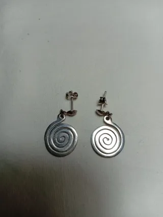 Pendientes plata 925 espiral
