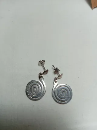 Pendientes plata 925 espiral