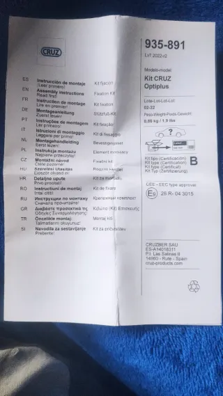 Kit Cruz Optiplus. Compatible con skocada octavia