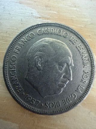 Lote 11 monedas 5 pesetas 1957