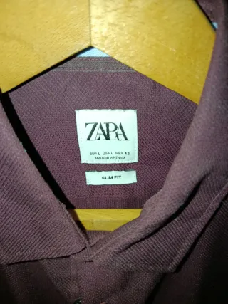Camisa Zara Morada Talla L