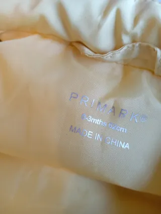 Chaleco bebé amarillo 62cm