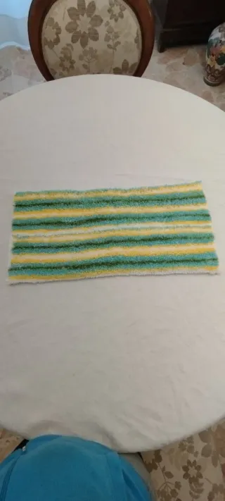 Tappeto tufting righe multicolore