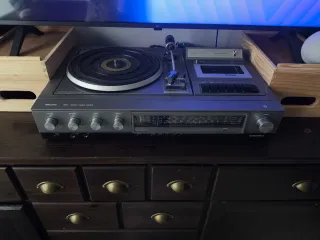 Giradischi Philips con Radio e Cassetta